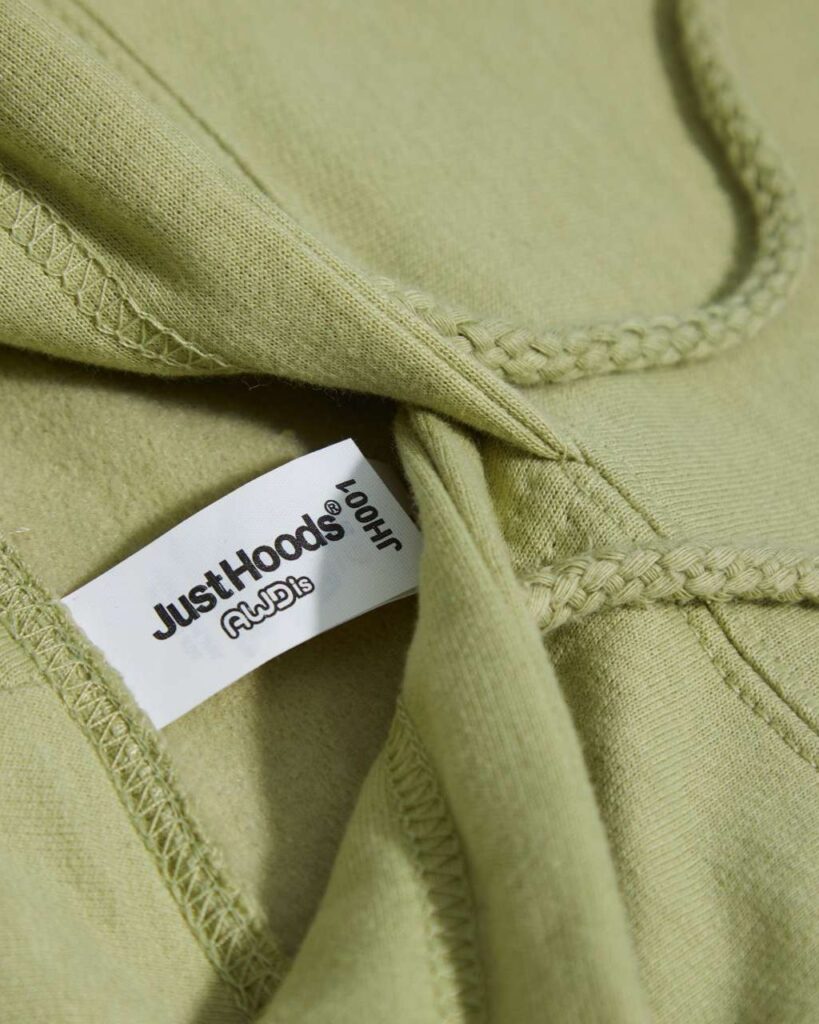 Just Hoods Hoodie Kapucnis belebújós céges pulóver, csapat pulóver mintázás. Céges ruha emblémázás.