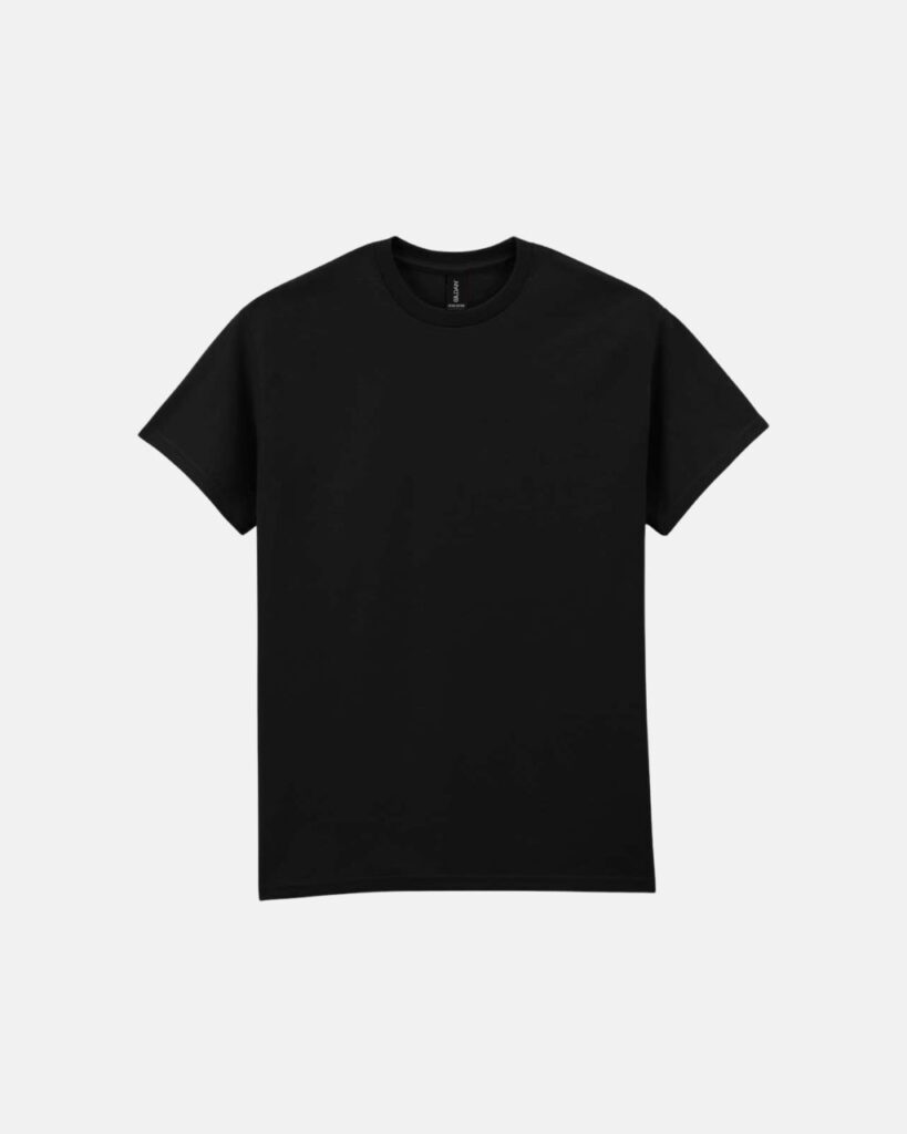 Gildan Ultra Cotton fekete uniszex póló. Céges póló nyomtatás. Céges póló mintázás. Mintás céges póló. Pólópincér.