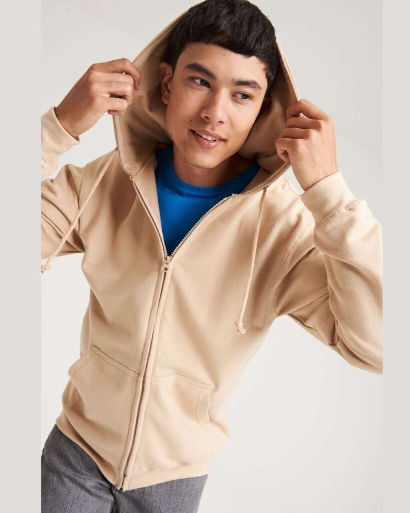 Just Hoods Cipzáros Kapucnis Céges Pulóver