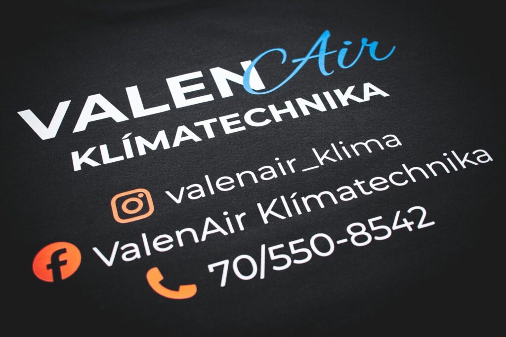 Valenair Klímatechhnika céges póló